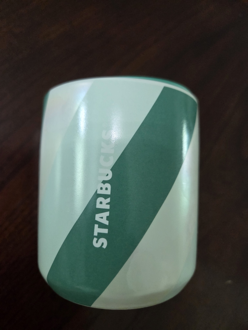 Starbucks Pale Green Ceramic Tumbler with White Accents
